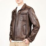 Zig Leather Jacket // Mink (XS)