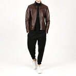 Zig Leather Jacket V7 // Camel (2XL)