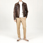 Zig Leather Jacket // Mink (2XL)
