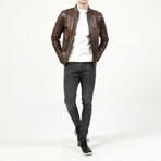 Zig Leather Jacket V3 // Camel (2XL)