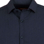 Lewis Long Sleeve Button Up Shirt // Dark Blue (L)