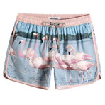 Sean 4.5" Swim Trunks // Vintage Flamingo // Pink + Blue (M)