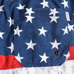 7" Swim Trunks // American Flag (S)