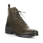 MOGO505FLY Lace Up Boot // Military Green + Dark Brown (EU Size 40)