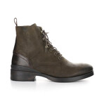 MOGO505FLY Lace Up Boot // Military Green + Dark Brown (EU Size 40)