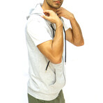 Calvin Short Sleeve Hooded Vest // Gray (XL)