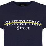 Asher Graphic Tee // Navy (L)