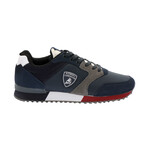 Cristian Lace-Up Tennis Shoes // Navy + Gray + Red (Euro: 39)