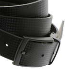 Emiliano Textured Belt // Black (XL)