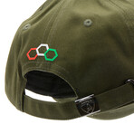 Chrome Logo Baseball Cap // Slate Green