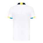 Denmark Short Sleeve Polo Shirt // White + Black (XL)