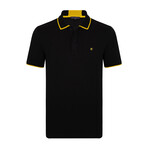 Palermo Short Sleeve Polo Shirt // Black + Yellow (M)