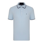 Paris Short Sleeve Polo Shirt // Blue + Navy (L)