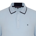 Paris Short Sleeve Polo Shirt // Blue + Navy (M)