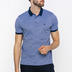 Franco Short Sleeve Polo Shirt // Blue (L)