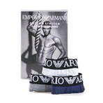 Low Rise Boxers // Pack of 3 // Gray + White + Navy (S)