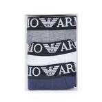 Low Rise Boxers // Pack of 3 // Gray + White + Navy (M)