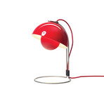 Flowerpot Pendant Table Lamp // Red