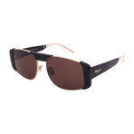 Men's SF267S-733 Rectangular Sunglasses // Gold + Black