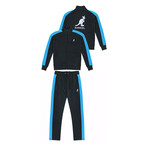 French Terry Track Suit // Black + Royal (XL)
