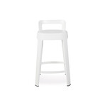 Ombra Counter Stool + Backrest (White)