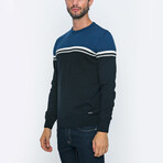 Solid Pullover // Black + Blue (XL)