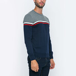 Solid Pullover // Navy + Gray (S)