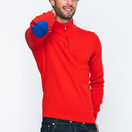 Calvin Half-Zip Pullover // Red (XL)