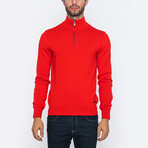 Calvin Half-Zip Pullover // Red (S)