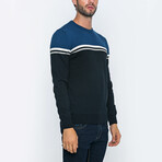 Fisher Pullover // Black + Blue (M)