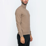 Sean Turtleneck Sweater // Deep Beige (2XL)
