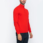 Calvin Half-Zip Pullover // Red (L)