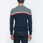 Solid Pullover // Navy + Gray (M)