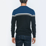 Fisher Pullover // Black + Blue (XL)