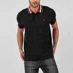 Lyon Short Sleeve Polo Shirt // Black (M)