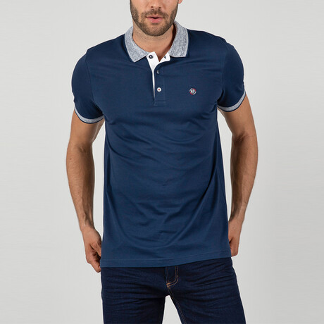 Ephesus Short Sleeve Polo Shirt // Navy (S)