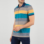 Rio Short Sleeve Polo Shirt // Oil + Yellow (XL)