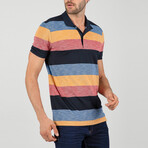 Berlin Short Sleeve Polo Shirt // Red + Yellow (XL)