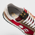 Touring Low Moon Sneakers // Red + Beige (Euro: 44)