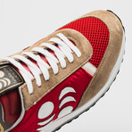 Touring Low Moon Sneakers // Red + Beige (Euro: 44)