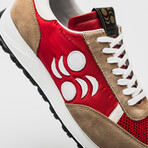 Touring Low Moon Sneakers // Red + Beige (Euro: 40)