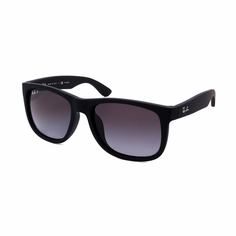 Ray-Ban Unisex RB4165-622-T3 Square Polarized Sunglasses // Matte Black + Gray Gradient