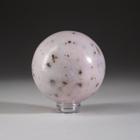 Genuine Polished Pink Opal Sphere + Acrylic Display Stand v.1