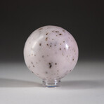 Genuine Polished Pink Opal Sphere + Acrylic Display Stand v.1