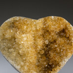 Genuine Citrine Crystal Cluster Heart + Acrylic Display Stand v.2
