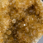 Genuine Citrine Crystal Cluster Heart + Acrylic Display Stand v.2