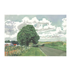 David Hockney // Road and Tree Near Wetwang // 2020 Offset Lithograph