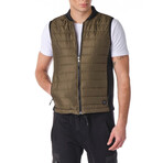 5884 Padded Fitted Vest // Green (S)