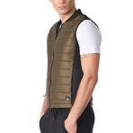 5884 Padded Fitted Vest // Green (S)