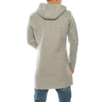 6261 Asymmetrical Placket Cardigan // Gray Melange (S)